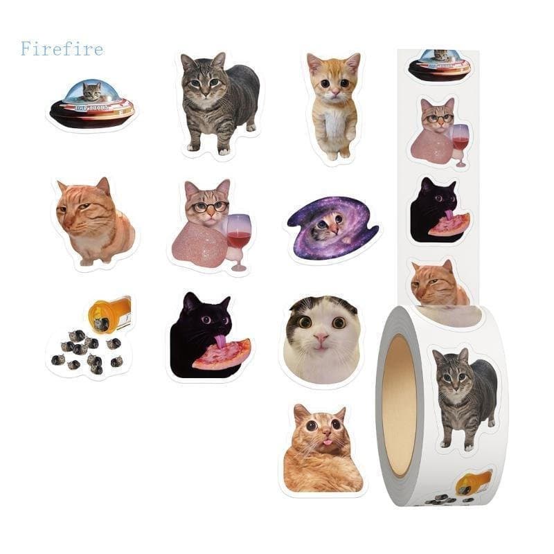 Firefire 500 Folhas Adesivo De Gatos Para Decoração De Capa De Telefone De Diário E Atividade Artística