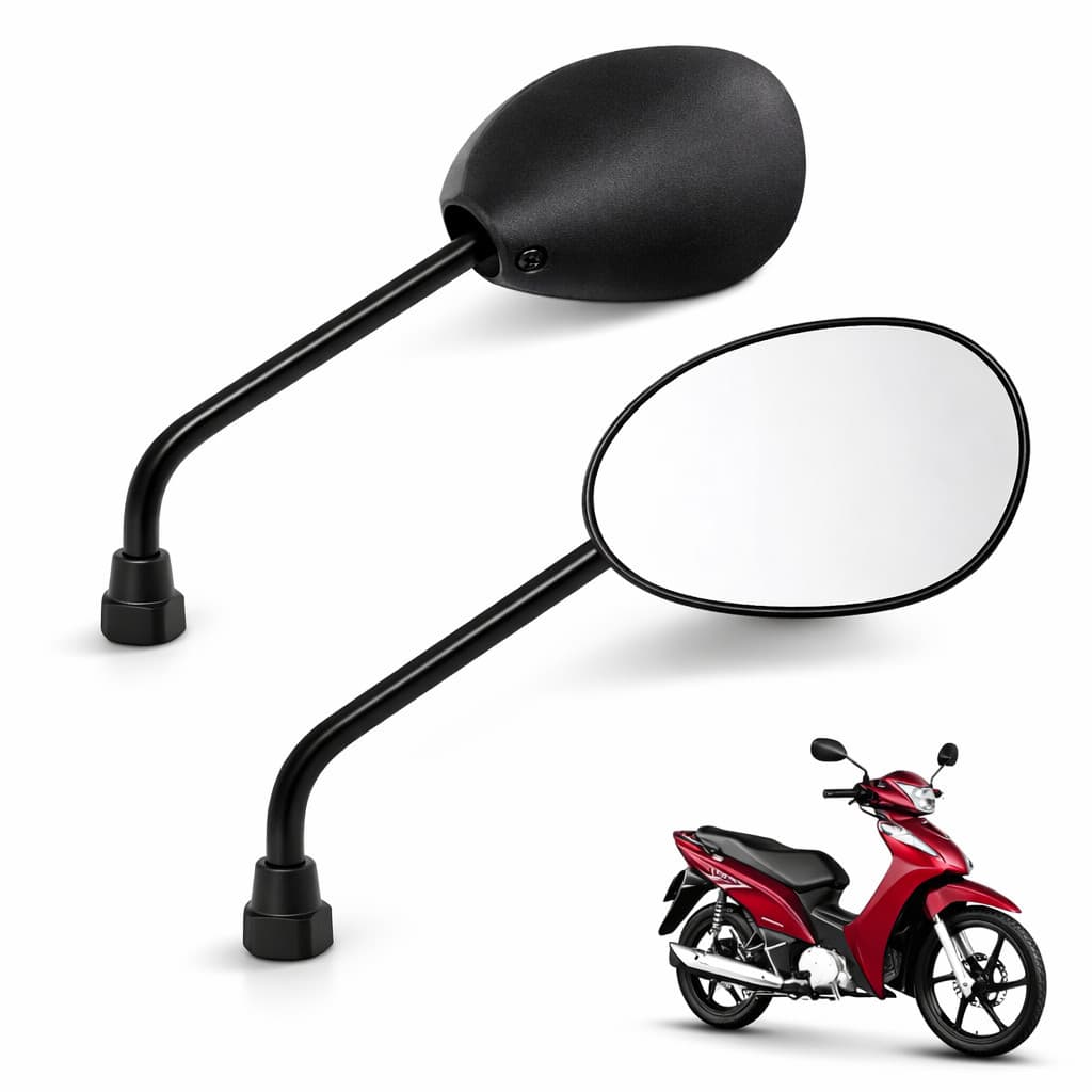 Espelho Retrovisor Par Moto Biz 125 .