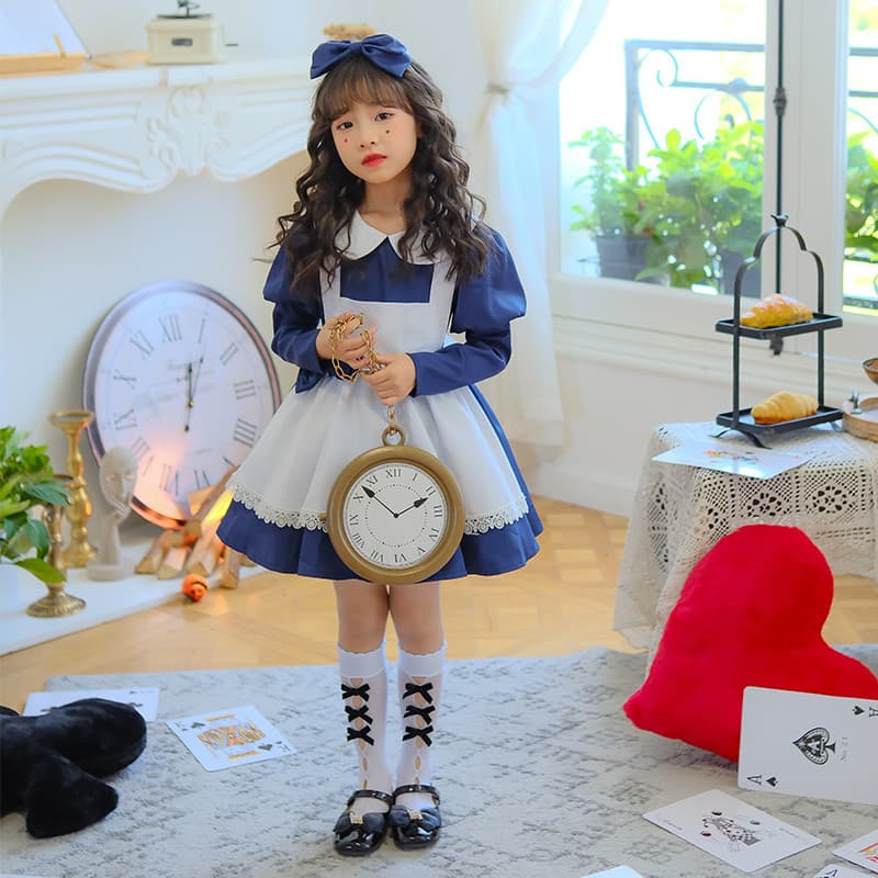 Alice no país das maravilhas cos traje de empregada café garçom Chef empregada traje cosplay menina