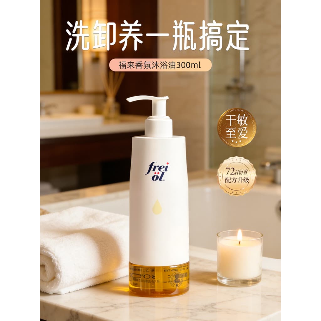 Freiol freiol óleo de banho feminino adulto fragrância corporal hidratante névoa hidratante nutritivo pele fragrância de