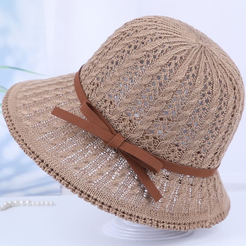 Mãe chapéu feminino verão algodão linho chapéu de sol meia-idade idosos avó velha senhora respirável protetor solar Brea
