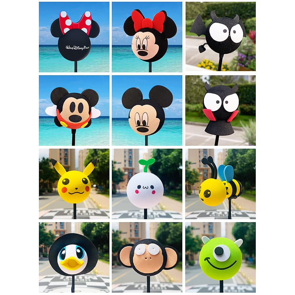 Antena de carro decoração bola telhado do carro decoração Exterior bonito dos desenhos animados boneca modificado pequen