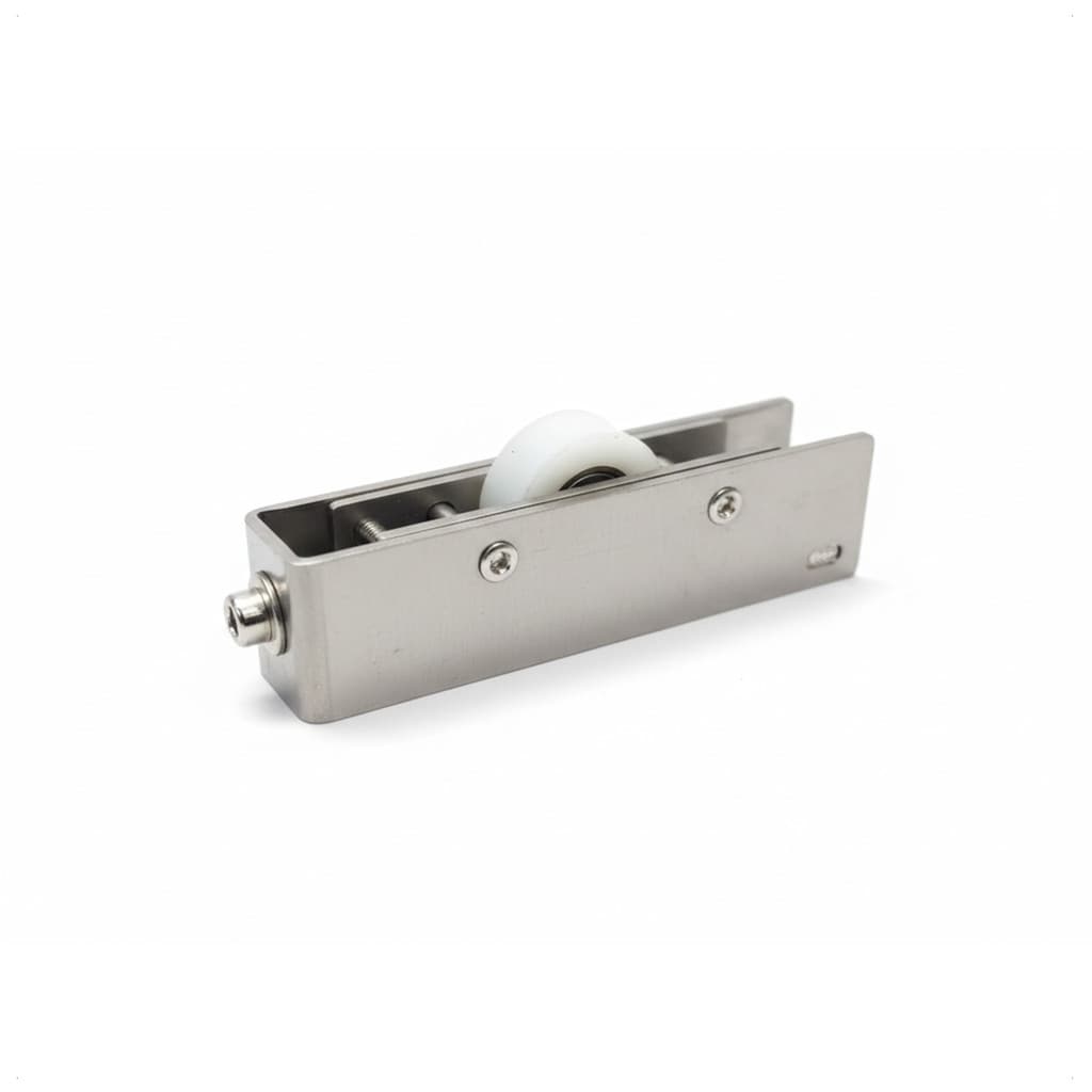 Carrinho Roldana Linha 25 Suprema Unica Porta Esquadria Trilho Meia Cana 100kg Inox