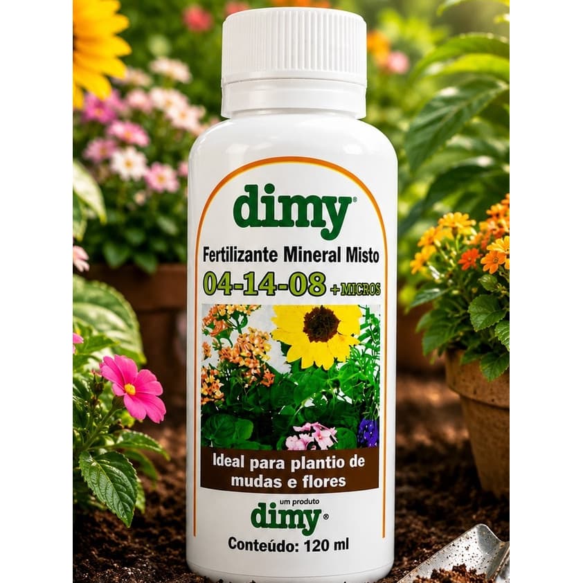 Adubo Dimy Fertilizante NPK 04 14 08 + Micros 120ml