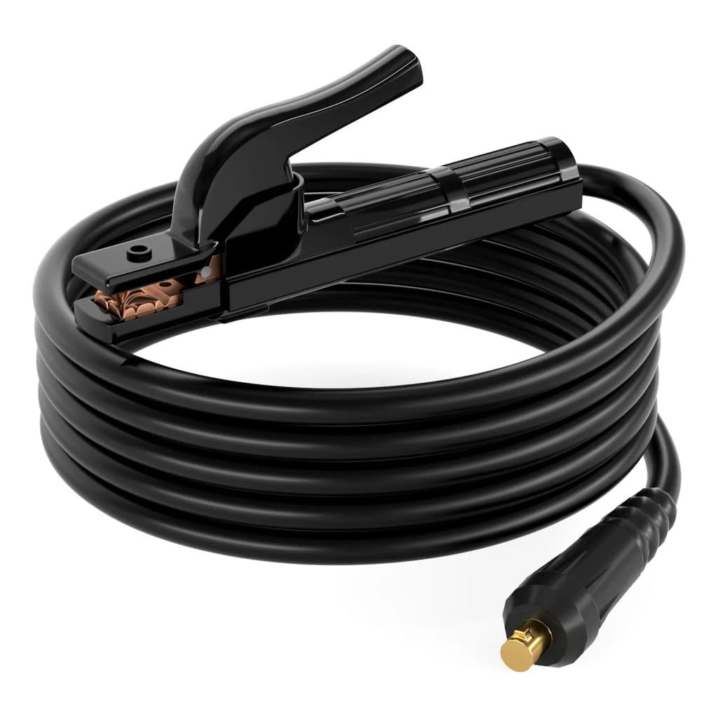 Cabo de Solda Porta Eletrodo 200A 2m com Plugue Rápido 9mm para Máquina de Solda MMA