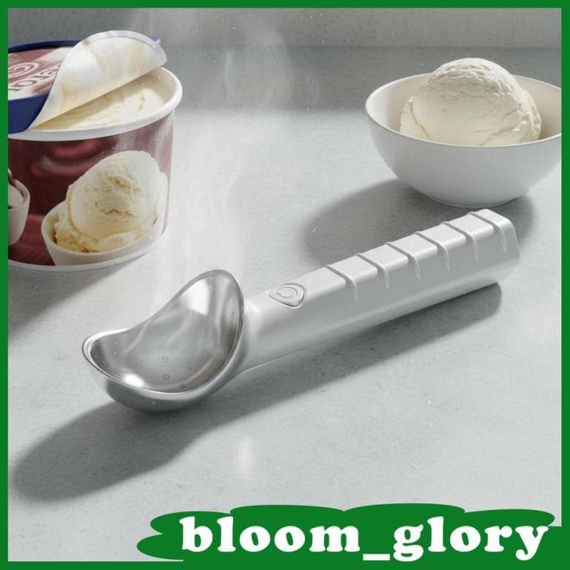 [Bloom_glory] Colher De Sobremesa Aquecida À Prova D'água , Servidor De Sorvete , Porta De Carregamento Para Máquina Cas