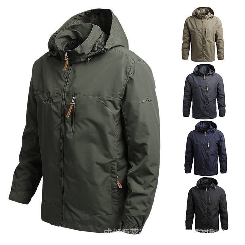 Jaqueta Masculina Com Capuz Impermeável SoftShell Casacos Táticos Para Caminhada Ao Ar Livre Jaquetas Militares .