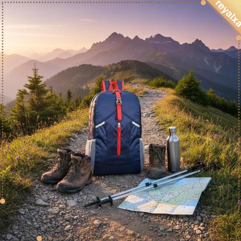 [Reyalxa] Mochila Dobrável Ultraleve Empacotável De Viagem Repelente De Água Para Mulheres , Homens Preta