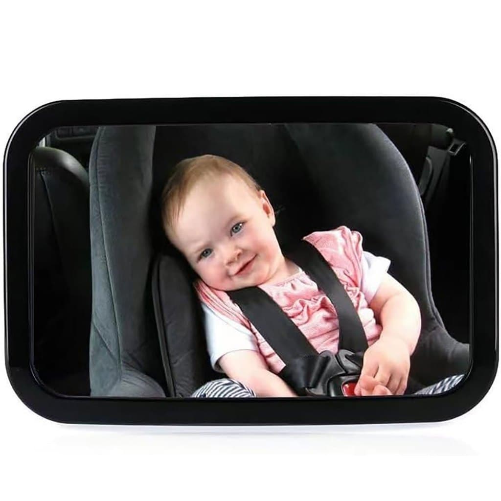 Espelho Retrovisor de Segurança para Cadeirinha Bebê - Conforto e Visibilidade no Carro, Cor Preta | espelho carro bebe