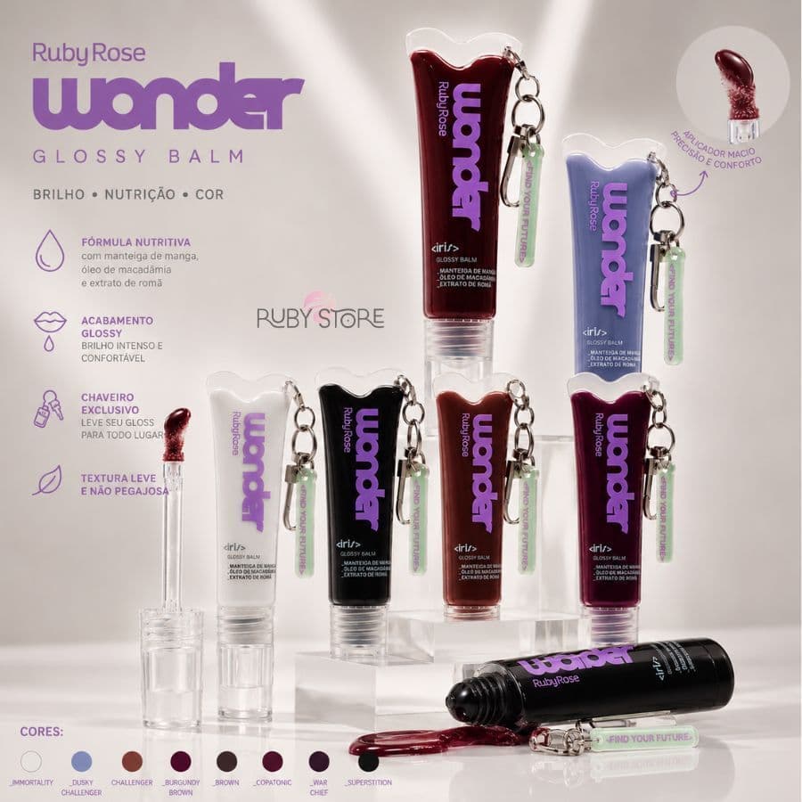 Glossy Balm Iris Wonder Hbl6413  Ruby Rose Lançamento