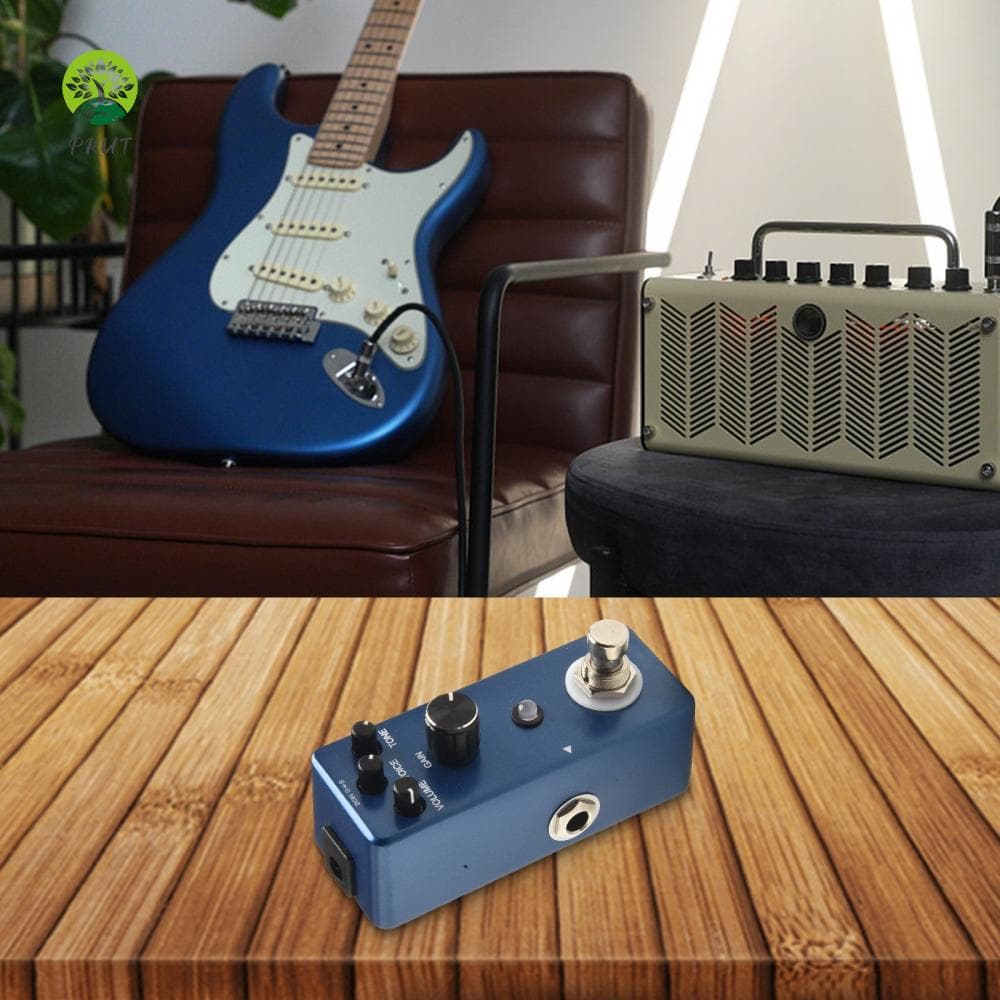 Pedal True Bypass Overdrive Para Guitarra Elétrica Com Som De Distorção Média E Baixa