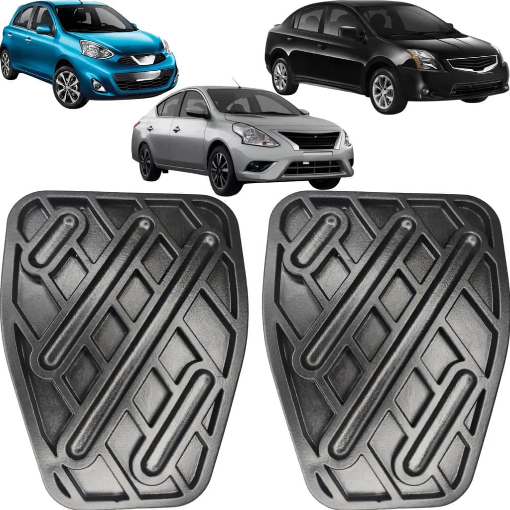 Kit Capa Pedal Borracha Nissan March Versa Sentra 2010-2019