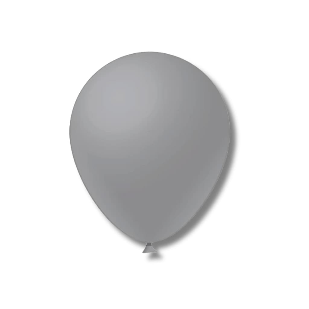 Balão Bexiga Aniversário Látex Liso N 5 Polegadas 50un Festball Cinza