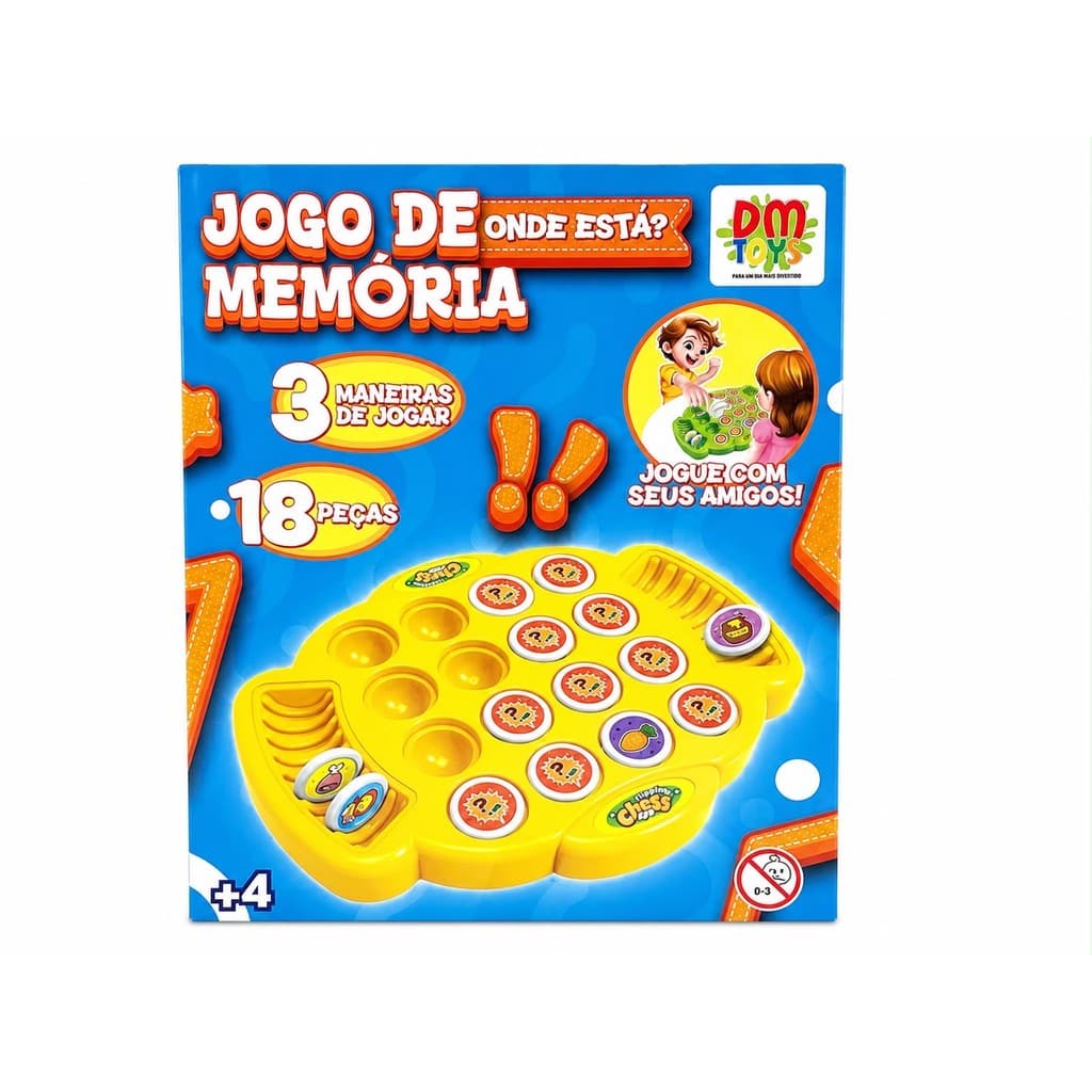 JOGO DA MEMÓRIA 18 PEÇAS TABULEIRO ANIMAIS SORTIDO