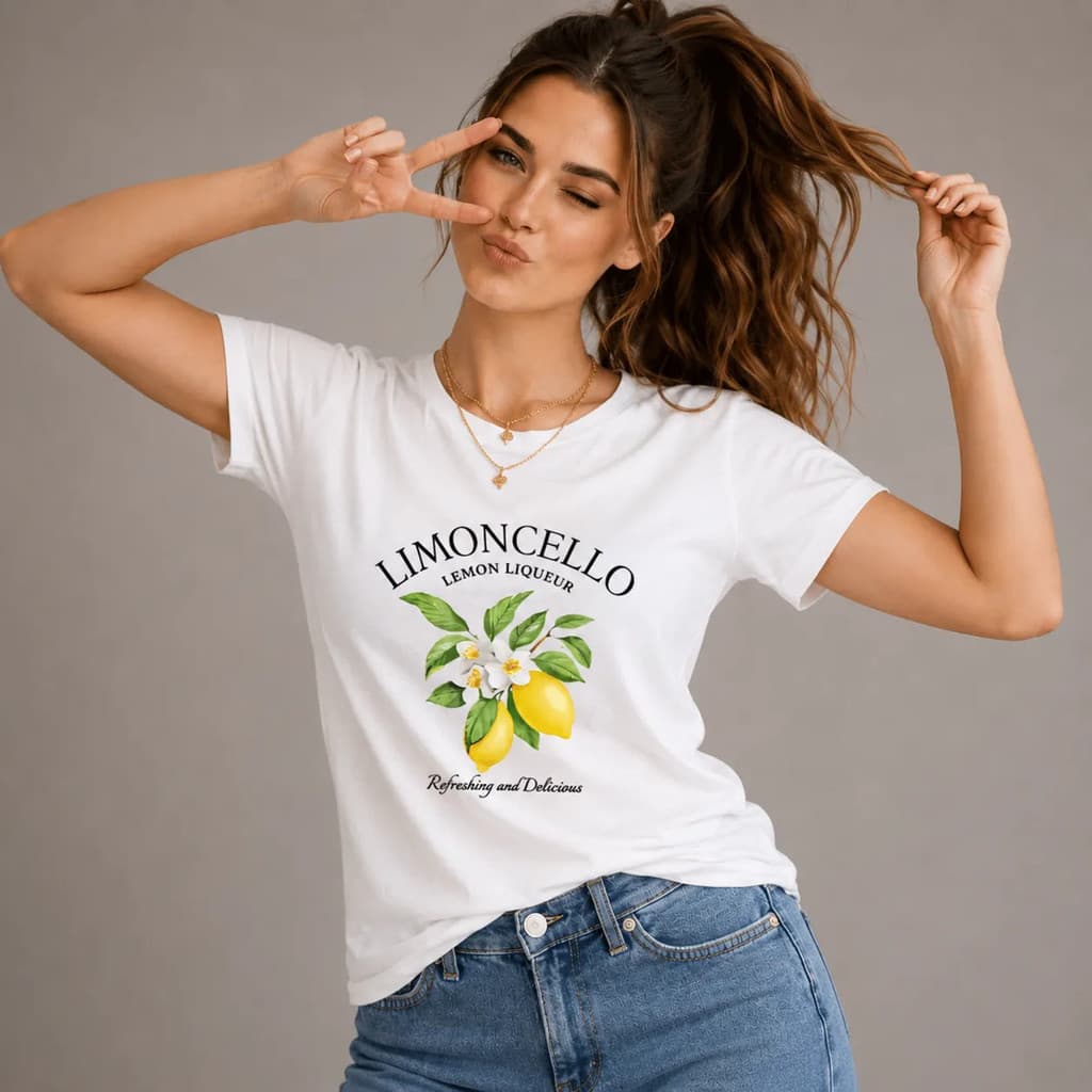 Camiseta Blusa Feminina Estampada Limoncello Confortável