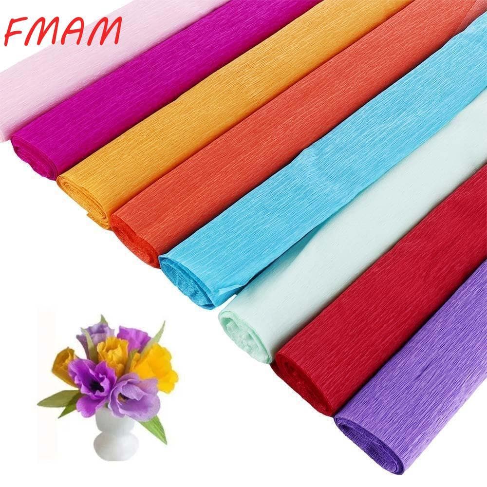 Papel Crepom FMAM , Flores Artesanais , Enrugado Espesso De Buquê De Embrulho De