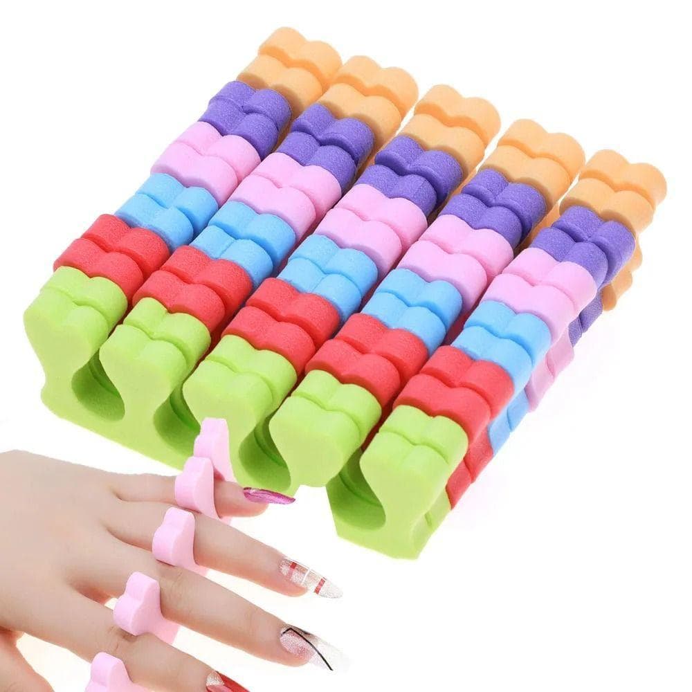 100 Separadores Do Dedo Pé Dos Pces , Macios Da Manicure Forma Coração Esponja , Ferramentas Flexíveis Arte Prego Pés