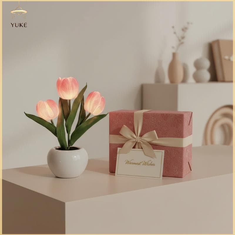 YUKE Lâmpada Decorativa De Flores Artificiais , De Mesa Ambiente LED Para Quarto Romântico , Sala De Estar , Uso BR
