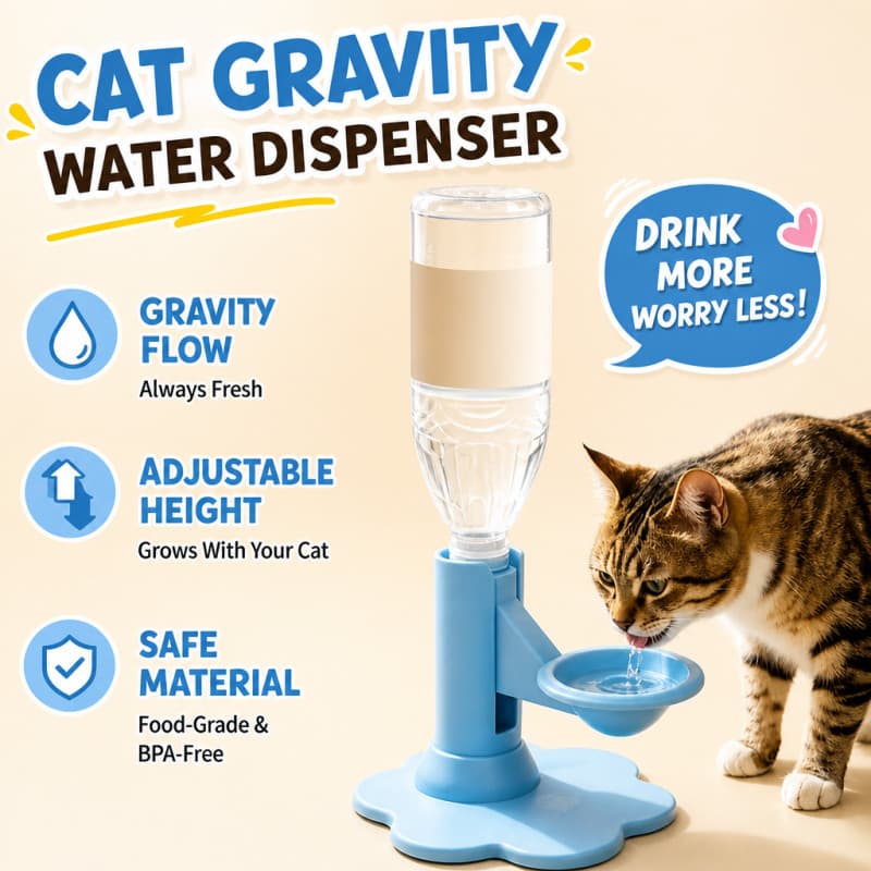 Dispensador De Água Automático Para Animais De Estimação , Altura Ajustável , Recarga Automática , Produto Comestível ,