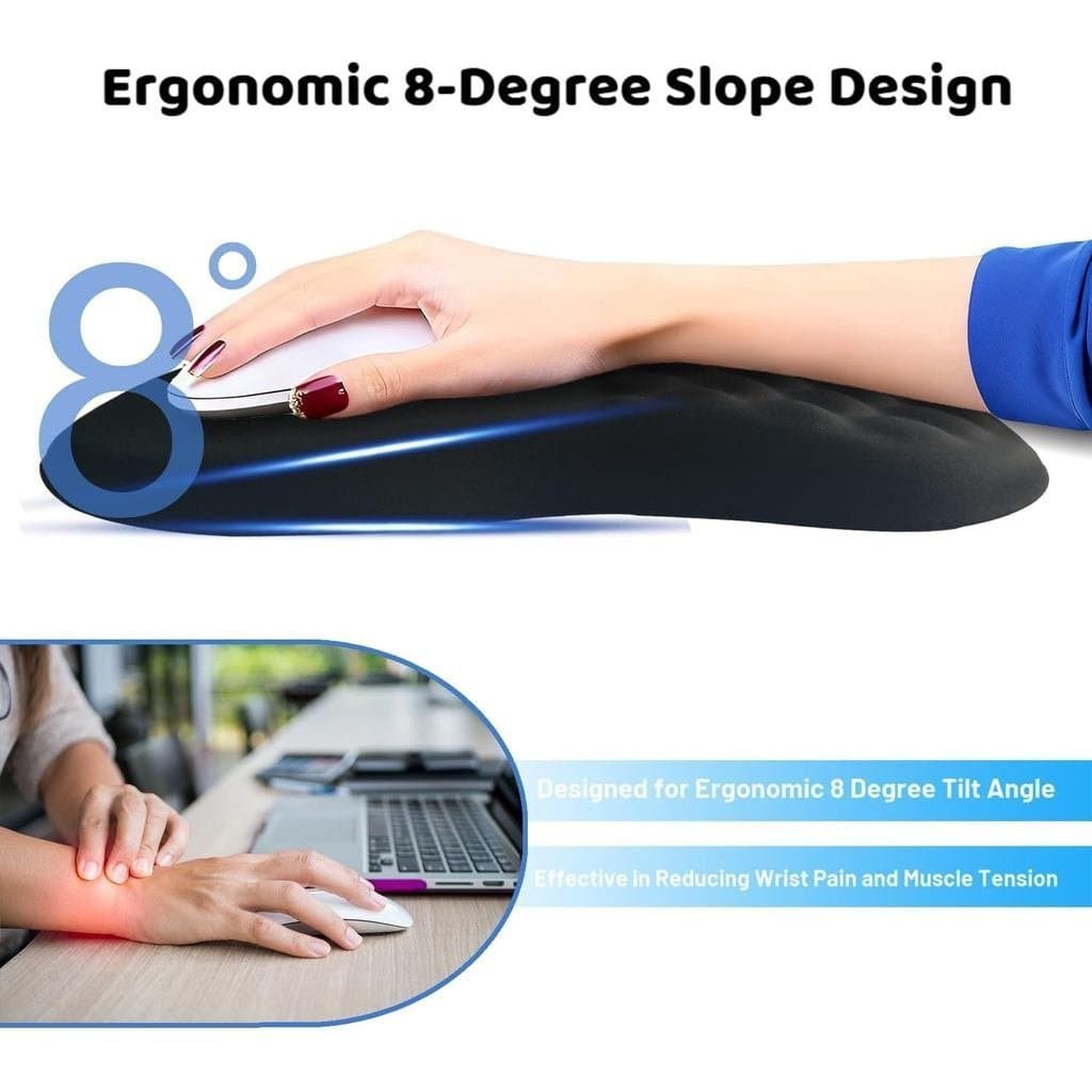 ErgonomicMousePadWristSupport,WristRestMousepadforRelieveWristFatigue,12x8inchComfortableMassageDesignMouseMat,Office&Ga