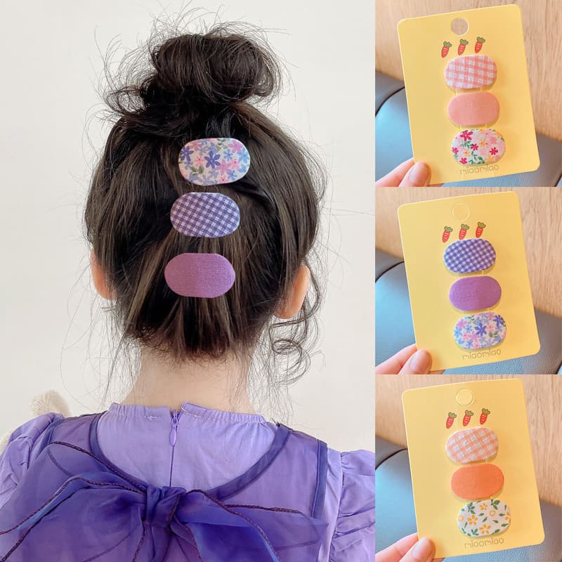 3 peças pacote ~ crianças cor tamanho pequeno bb clipe cartão cabelo quebrado menina bonito franja clipe bebê Hairpin He
