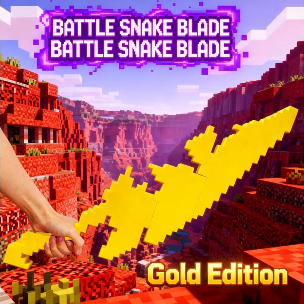 Brinquedo De Espada De Pixel De Lâmina De Cobra Infinita E De Batalha , Adereço De Cosplay ABS Transformador Extensível