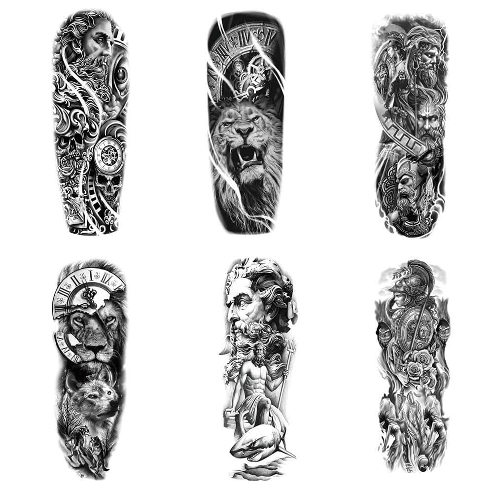 Adesivos de Tatuagem Temporária - Adesivos Impermeáveis Rosa para Braços, Decoração de Arte Corporal Unissex para Braço