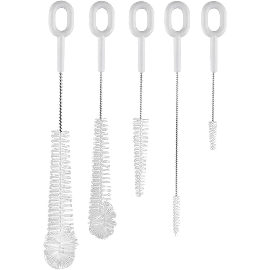 Escovas, conjunto de 5 peças, escova flexível para copos, escova de limpeza com cabo longo, adequada para tampas de espr