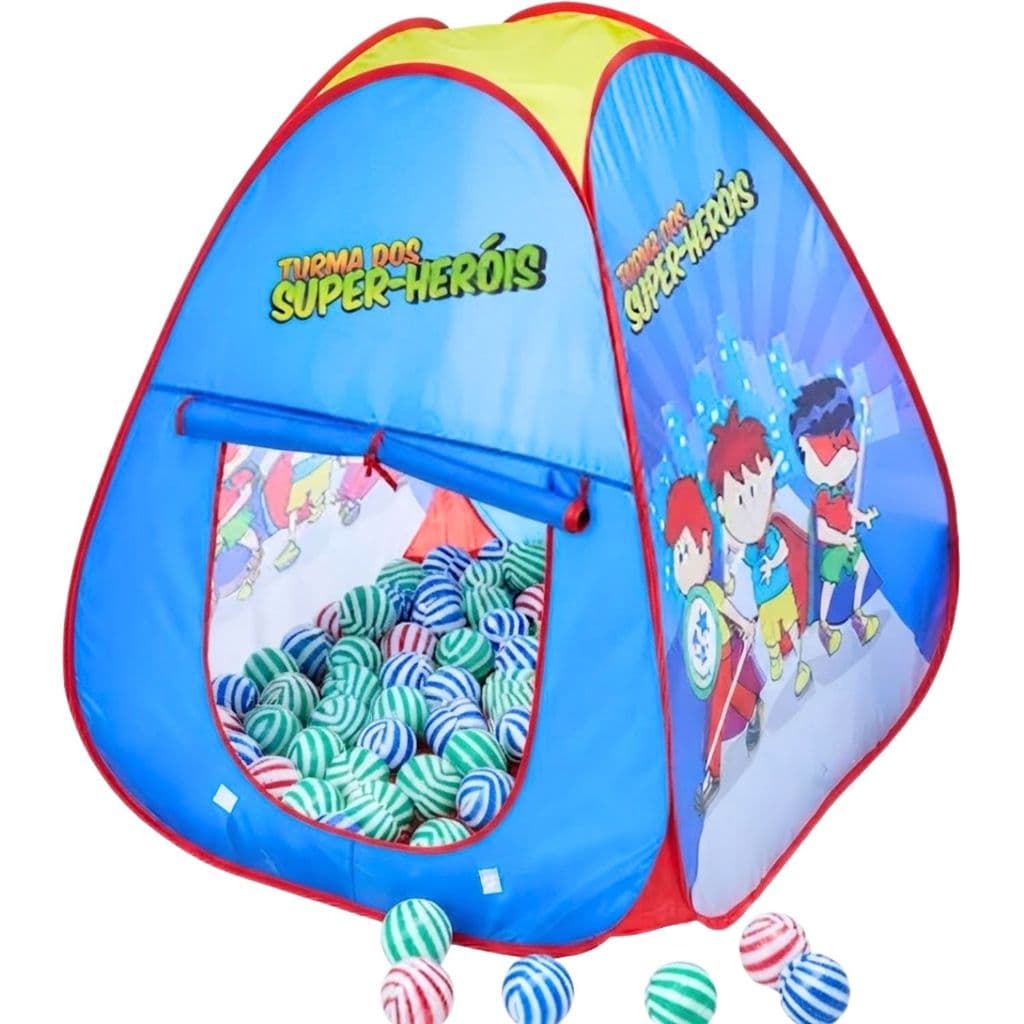 Barraca Infantil Dobrável Barraca Piscina Com Bolinhas Coloridas Super Herois