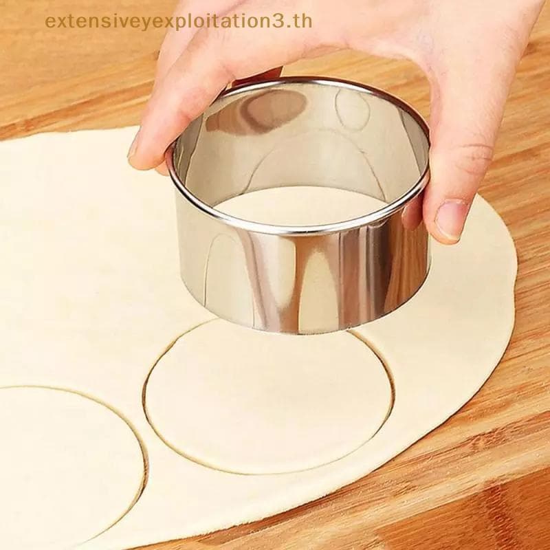 Home EE 3 Tamanhos De Aço Inoxidável Redondo Bolinhos Envoltórios Moldes Cortador Fabricante Ferramentas Biscoito