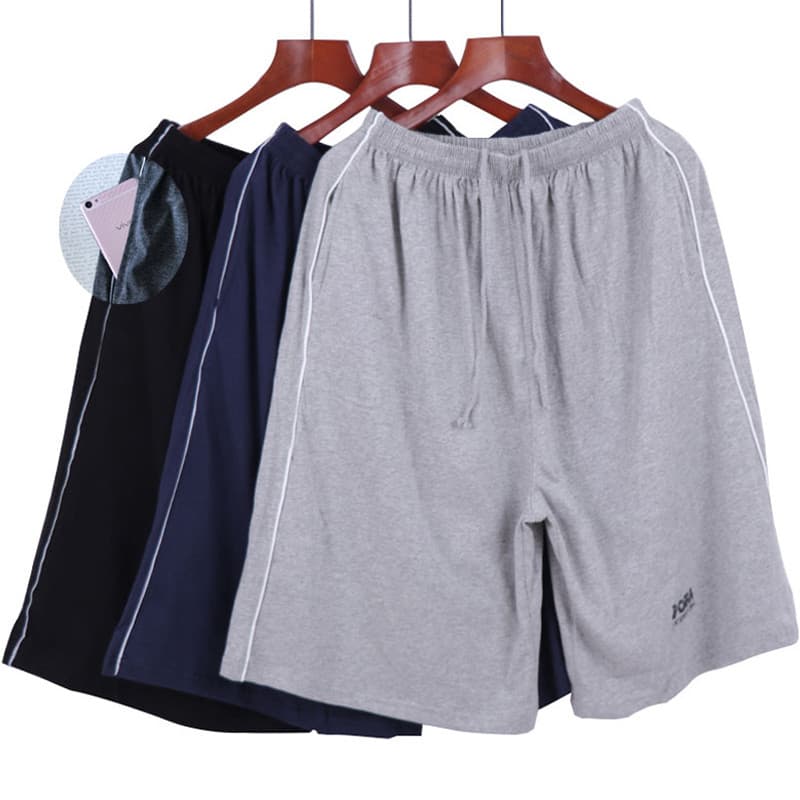 Shorts de algodão puro para idosos de meia-idade, além de gordura, plus Size, irmão gordo, calças soltas de 5 pontos, ca