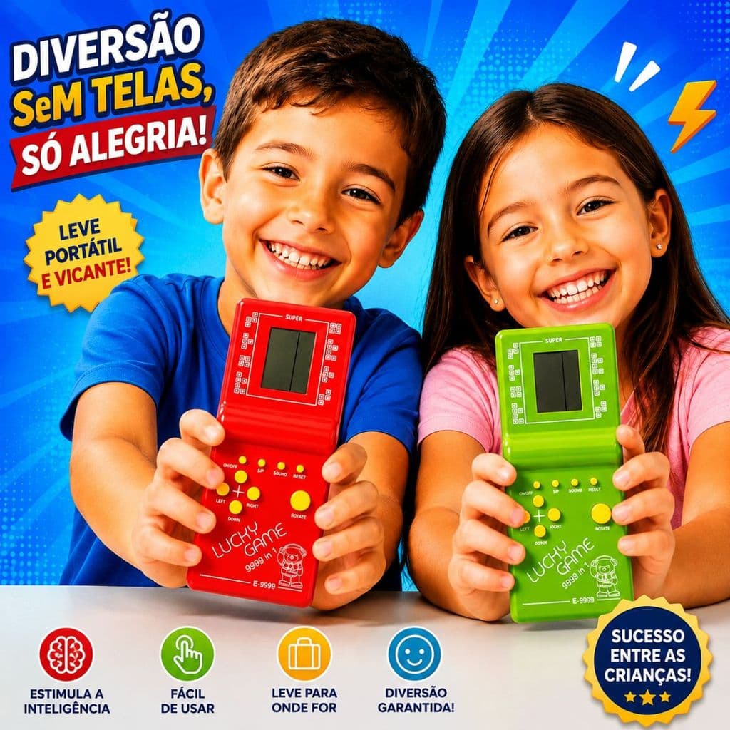 Mini Game Retrô Portátil 9999 Jogos Super Top Games Pop Station Infantil