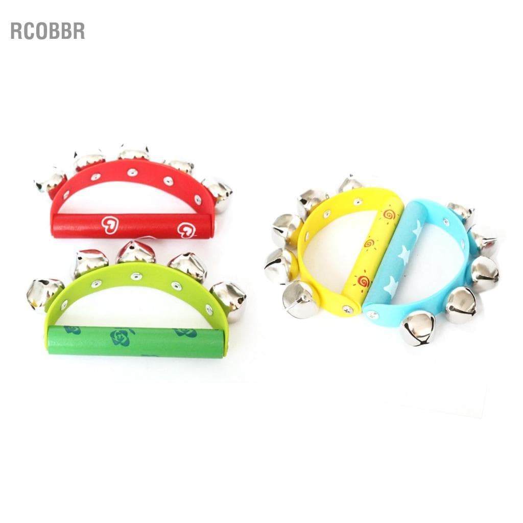 Rcobbr Rcobbr pandeiro instrumentos musicais meia lua jingles percussão portátil com alça ergonômica para crianças