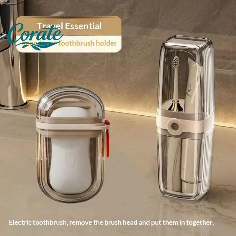 [Corate] 1/2 Pcs Armazenamento Portátil De Escova De Dentes Para Viagem Caso Capa Transparente À Prova De Poeira Tamanho
