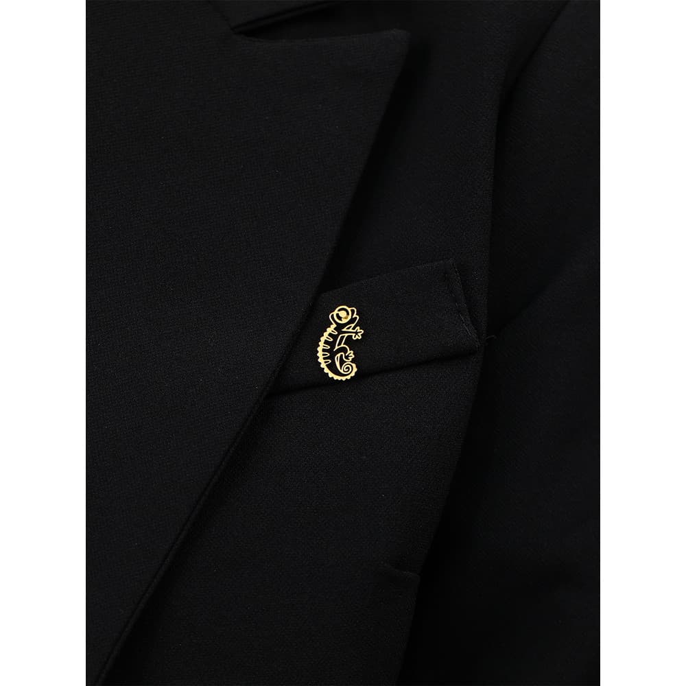 Pino camaleão Mini camaleão titânio aço broche colar pino casaco masculino blusão acessórios distintivo