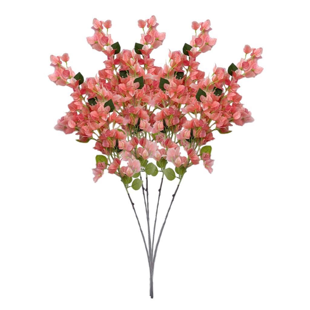 5 Peças Ramos De Ameixa Triangulares Artificiais Simulação Bougainvillea Para Decoração De Casa Centrais De Mesa Casamen