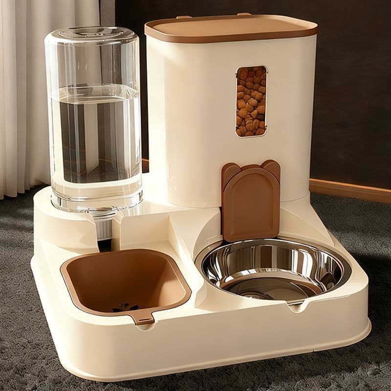 Tigela para comida de gato, tigela para comida de gato, alimentador automático para animais de estimação, água potável,