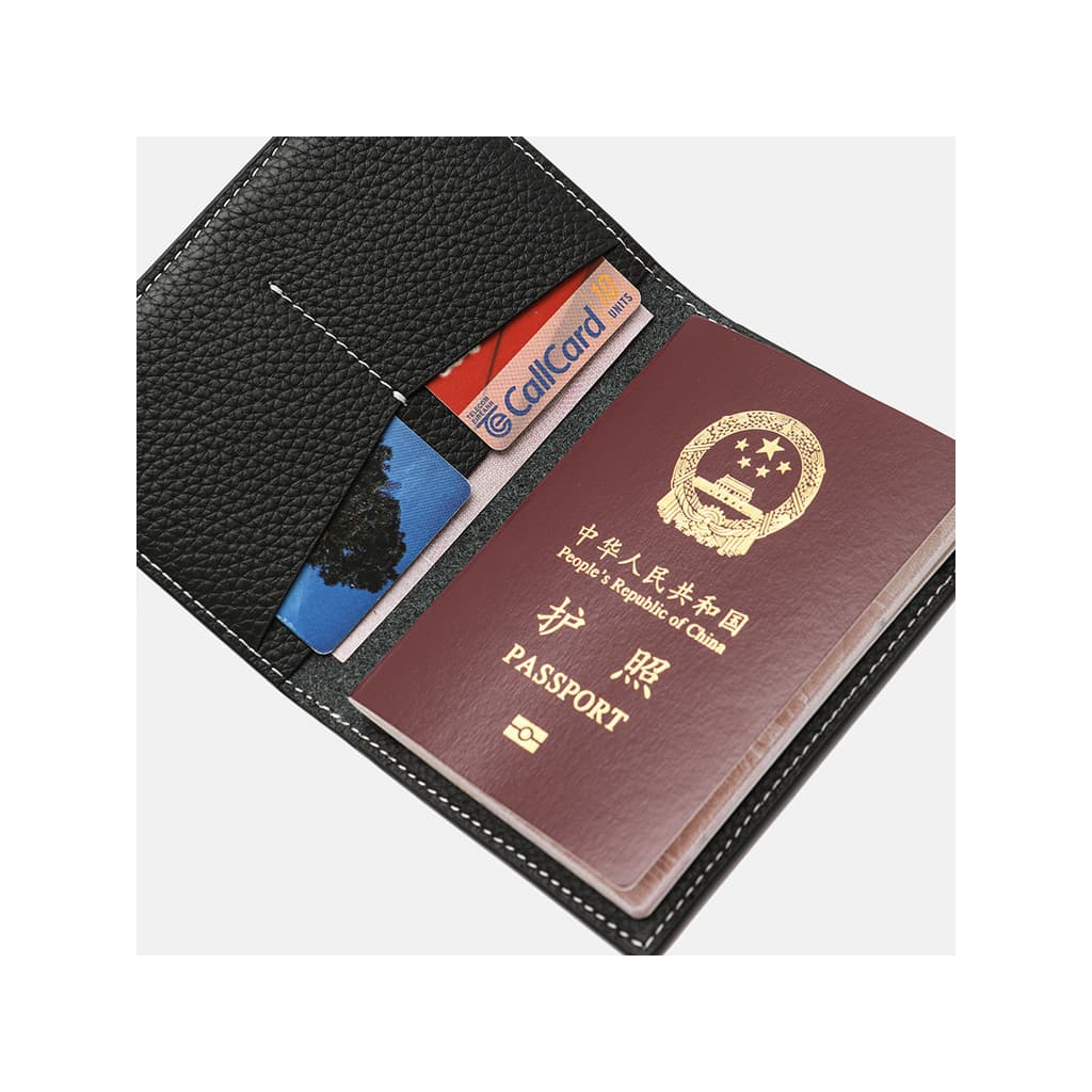 Porta-passaporte de couro de primeira camada, bolsa para documentos, simples, porta-cartões, carteira de couro genuíno,