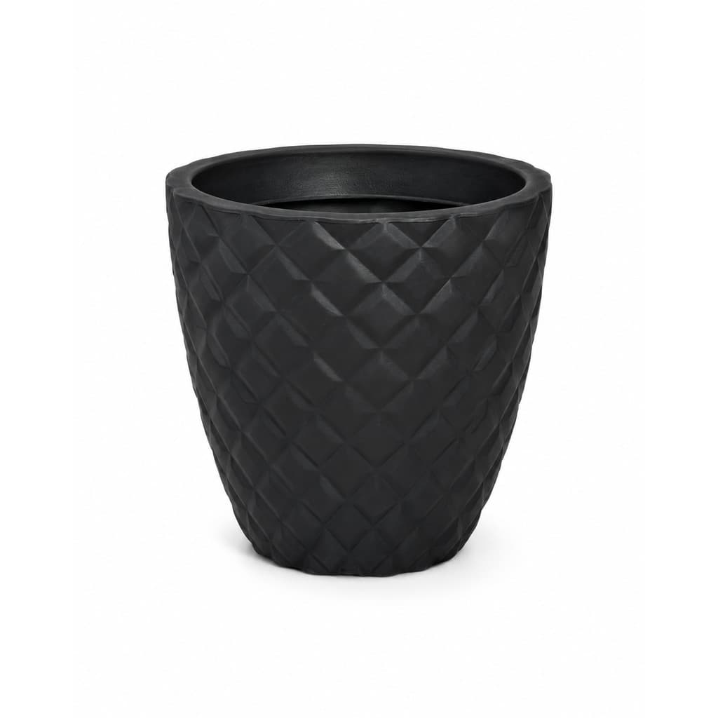 VASO DIAMANTE REDONDO 33 PRETO