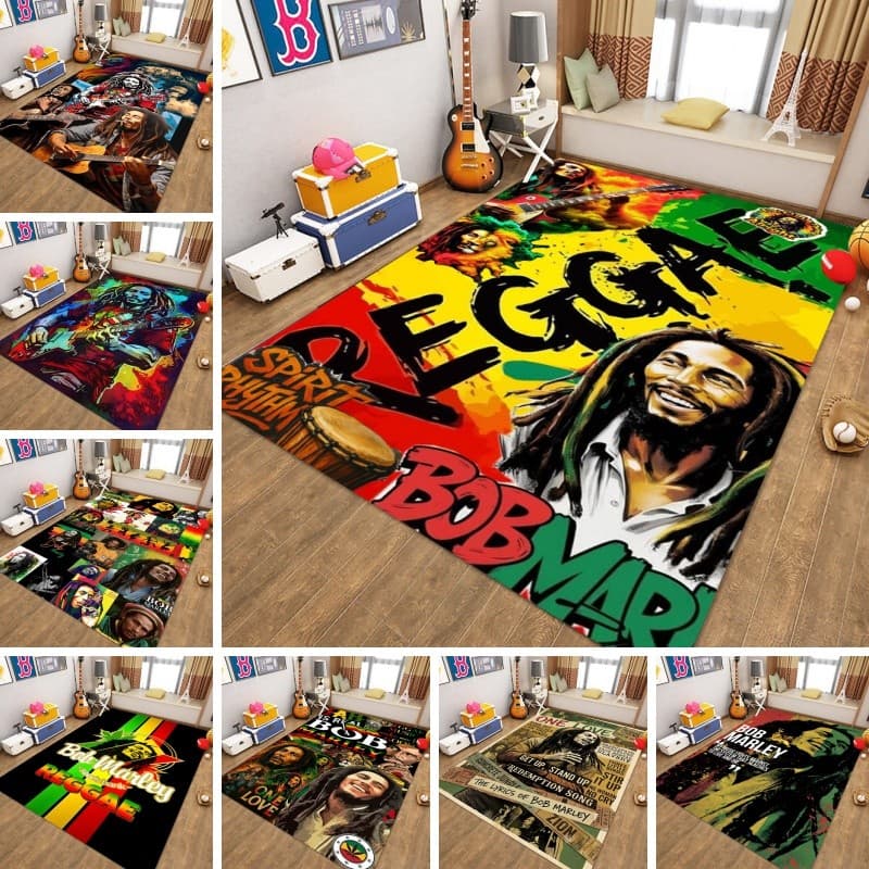 Bob Marley Tapete Quadrado Personalizado À Prova D'água Macio De Pelúcia Para Banheiro Quarto Sofá Presente De Aniversár