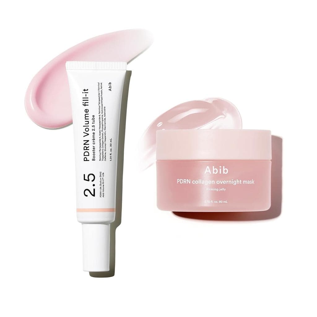 Abib PDRN Firming Overnight Duo: Volume Fill-It Booster & Máscara Facial Noturna - Peptídeo Retinal Antienvelhecimento p
