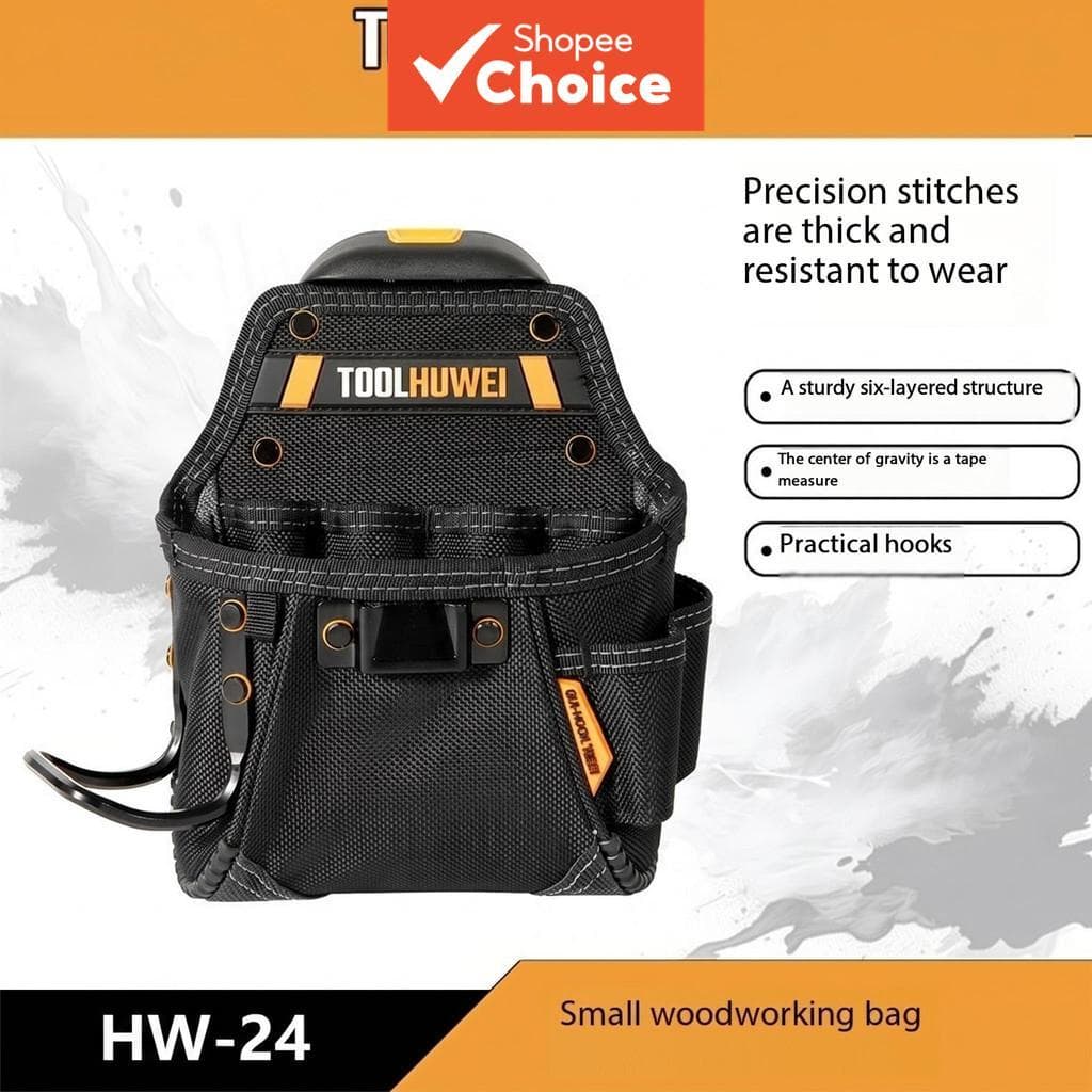 TOOLHUWEI Kit de ferramentas mini-utilitárias, bolsa de ferramentas de carpinteiro de alta qualidade, kit de serviços de