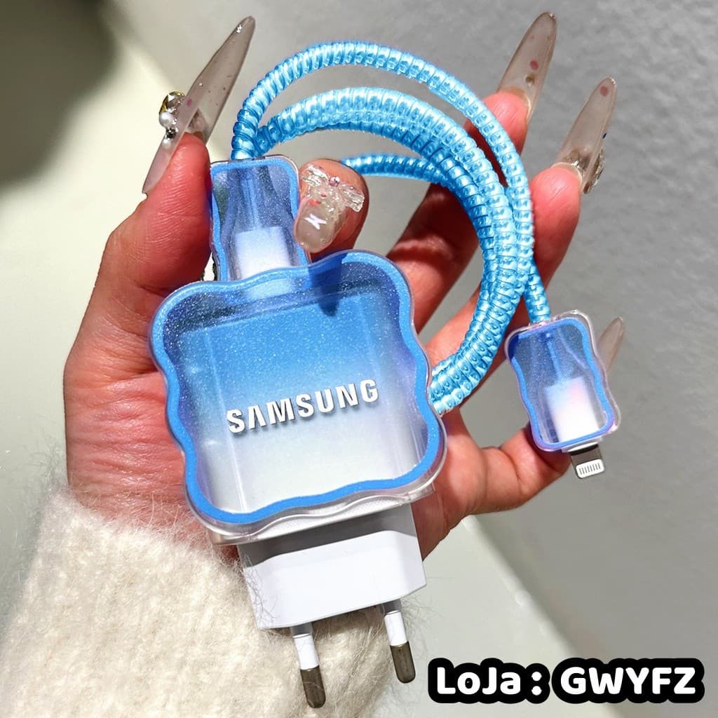 Capa Protetora Para Carregador Samsung 25W , À Prova De Quedas E Arranhões