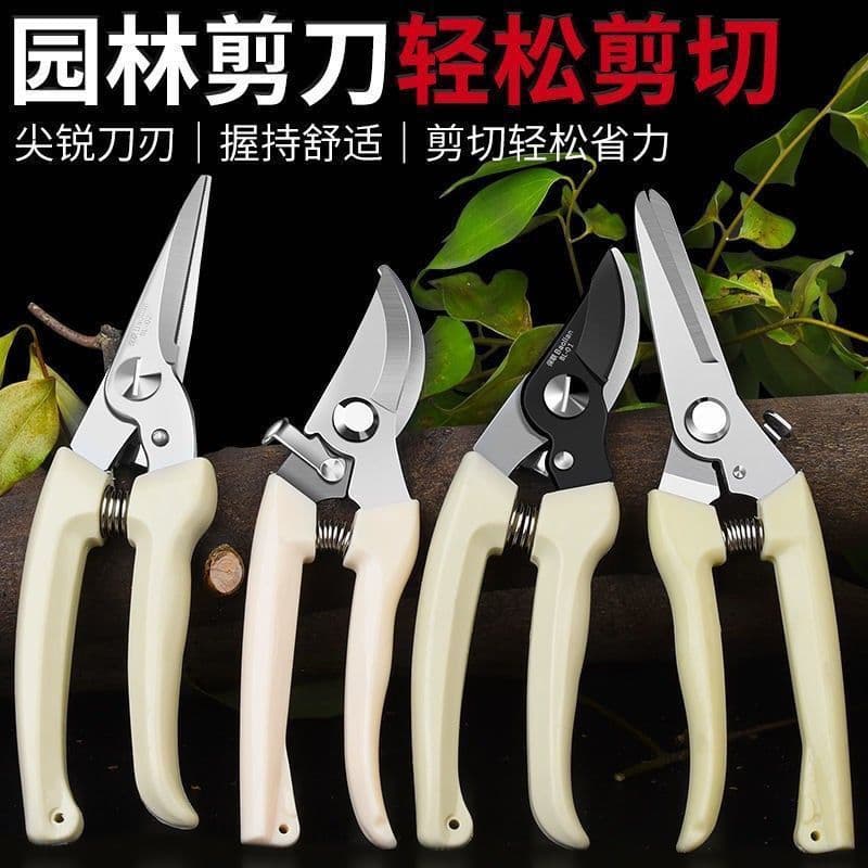 Tesouras de poda Tesouras de jardinagem Tesouras de poda de árvores frutíferas Aço inoxidável 3cr13 Interruptor de mola