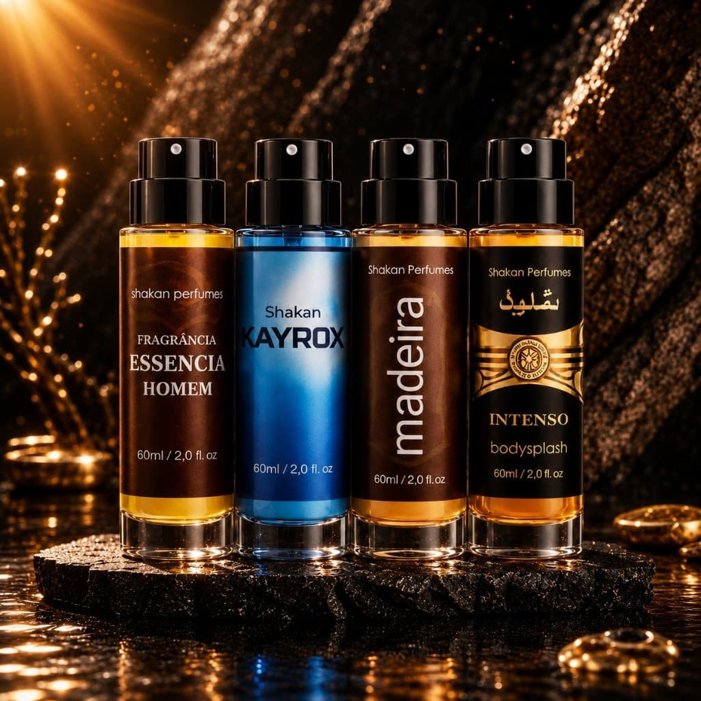 Kit Masculino 4 Body Splash + Essencia + Madeira + Arabe 60ml