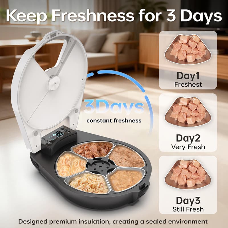 Alimentador automático de gelo para alimentos úmidos, semicondutor, refrigeração, aquecimento, ingredientes inteligentes