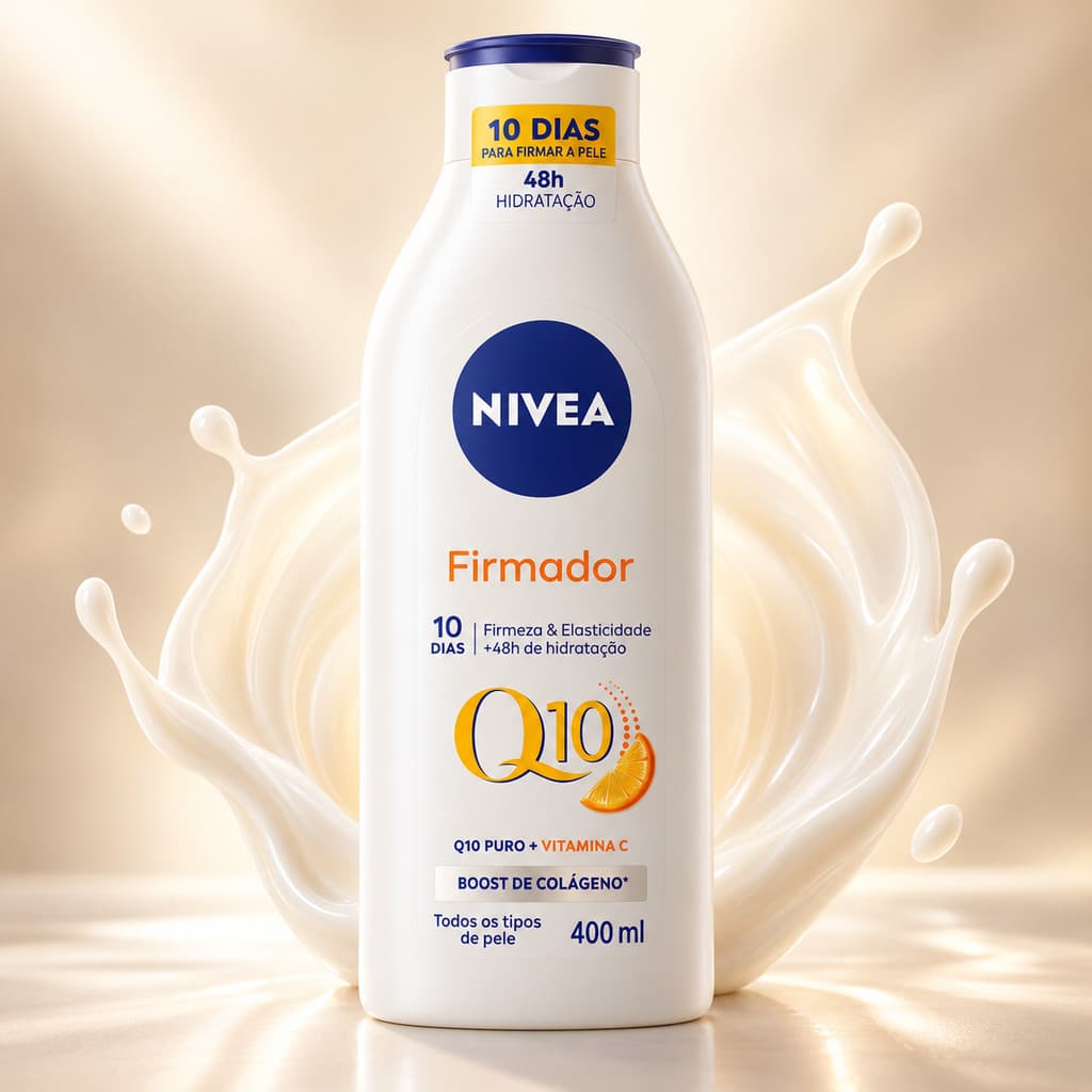 NIVEA Creme Hidratante Corporal Firmador Q10 + Vitamina C 400ml Antiflacidez Pele Seca Original