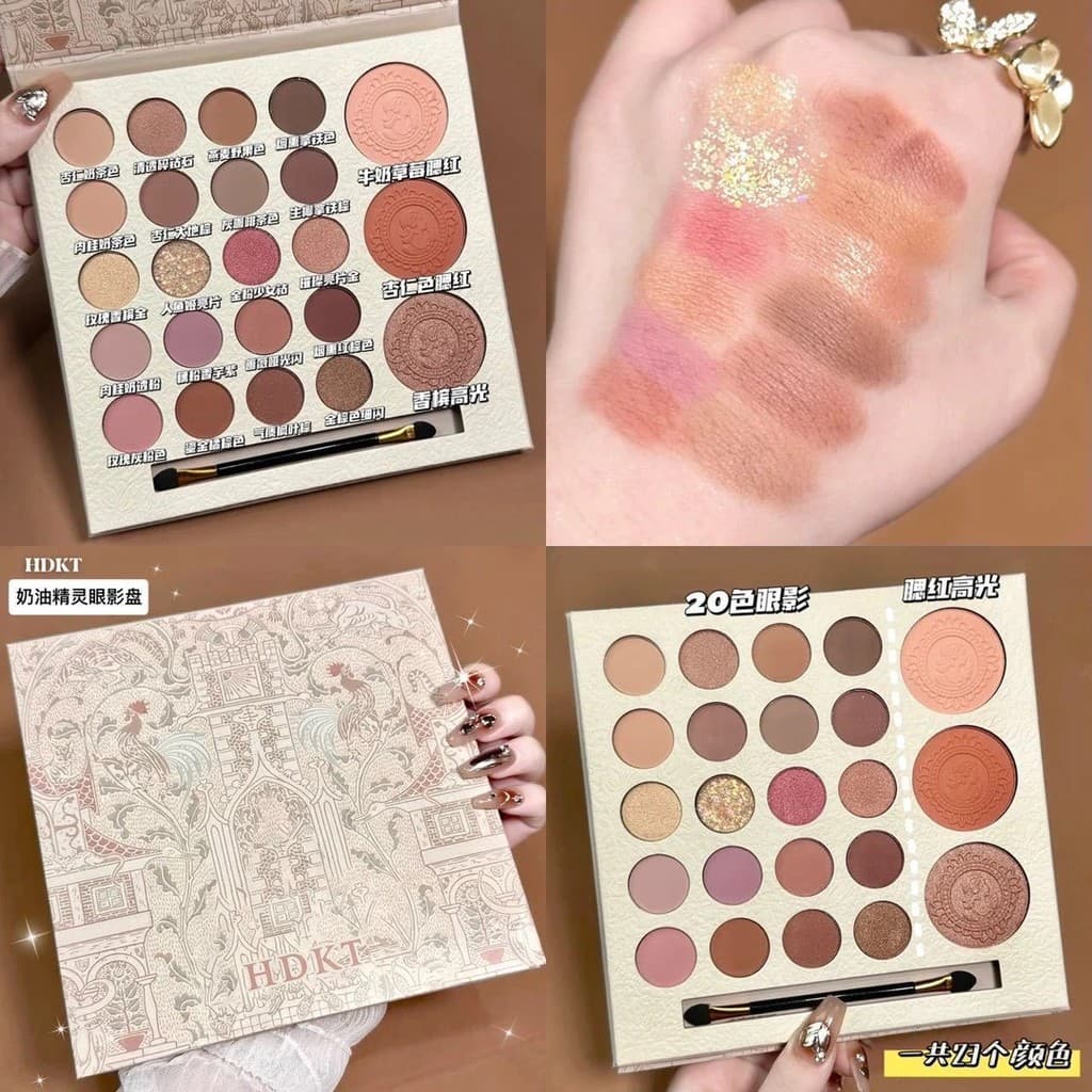 [Pincel grátis] 23 cores Undying Wish Paleta de sombras Matte Glitter Contouring Destaque Sombra Cor da terra Paleta mul