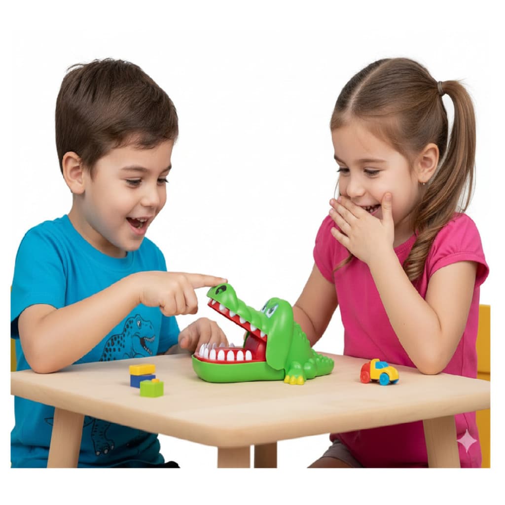 Brinquedo  Infantil Jacaré Maluco Que Morde Jogo Aperta Os Dentes