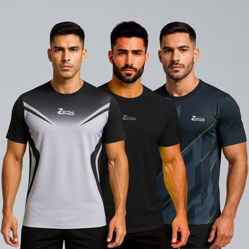 Kit 3 Camisetas Camisa Dry Fit Masculina Para Academia Corrida Zegh Caminhada Com Proteção Uv